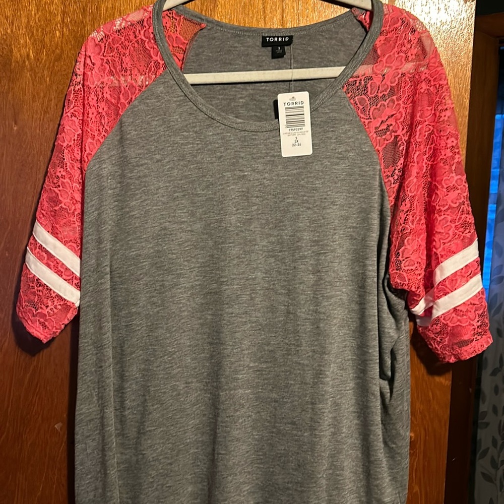 Torrid raglan T-shirt.